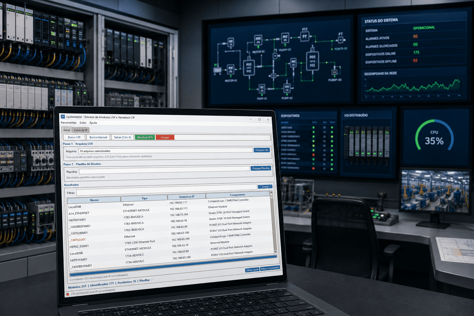 Ferramenta de Extração de IPs L5X